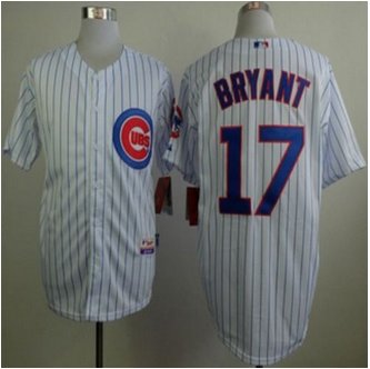 Chicago Cubs #17 Kris Bryant White Home Cool Base Stitched Baseball Jersey