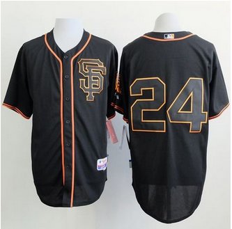 San Francisco Giants #24 Willie Mays Black Alternate Cool Base Stitched Baseball Jersey