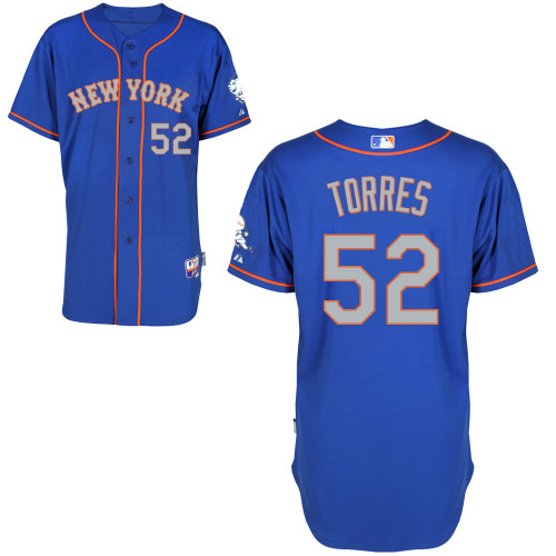 New York Mets #52 Torres Blue Authentic Personalized Alternate Road Jersey