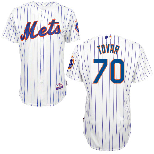 New York Mets #70 Tovar White 2015 Authentic Personalized Home Jersey