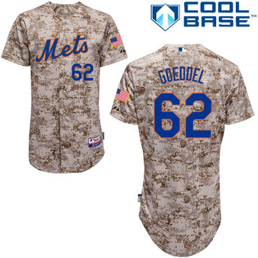 New York Mets #62 Goeddel Authentic Personalized Alternate Camo Jersey