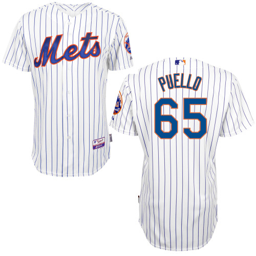 New York Mets #65 Puello White 2015 Authentic Personalized Home Jersey