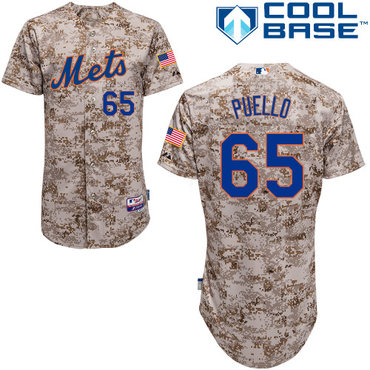 New York Mets #65 Puello Authentic Personalized Alternate Camo Jersey