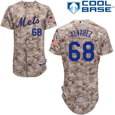 New York Mets #68 Alvarez Authentic Personalized Alternate Camo Jersey
