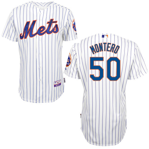 New York Mets #50 Montero White 2015 Authentic Personalized Home Jersey