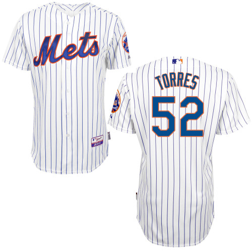New York Mets #52 Torres White 2015 Authentic Personalized Home Jersey