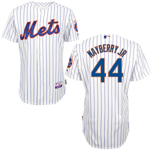 New York Mets #44 Mayberry jr White 2015 Authentic Personalized Home Jersey