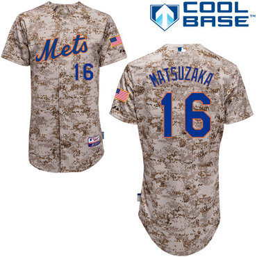 New York Mets #16 Matsuzaka Authentic Personalized Alternate Camo Jersey