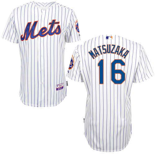 New York Mets #16 Matsuzaka White 2015 Authentic Personalized Home Jersey