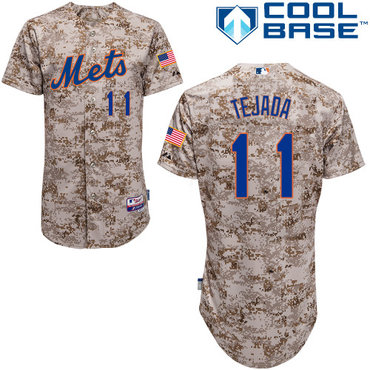 New York Mets #11 Tejada Authentic Personalized Alternate Camo Jersey