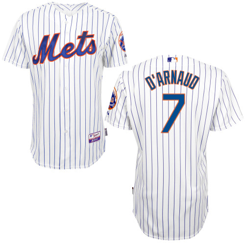 New York Mets #7 D'arnaud White 2015 Authentic Personalized Home Jersey