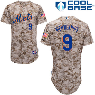 New York Mets #9 Nieuwenhuis Authentic Personalized Alternate Camo Jersey