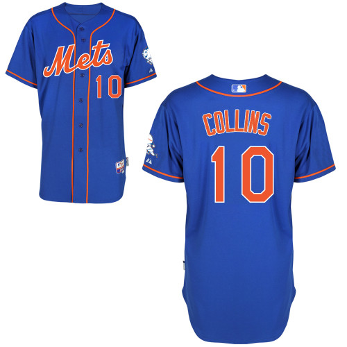 New York Mets #10 Collins Blue Authentic Personalized Alternate Home Jersey