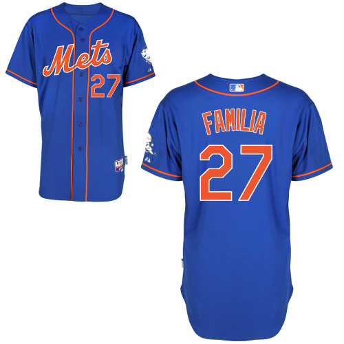 New York Mets #27 Familia jr Blue Authentic Personalized Alternate Home Jersey