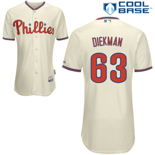 Philadelphia Phillies 2015#63 Diekman Personalized Home Beige Jersey