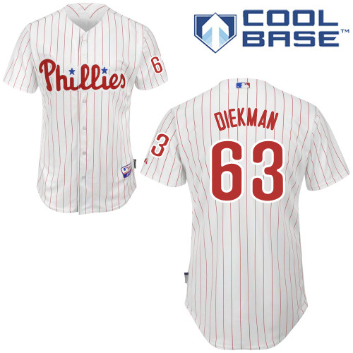 Philadelphia Phillies 2015#63 Diekman Personalized Home White Jersey
