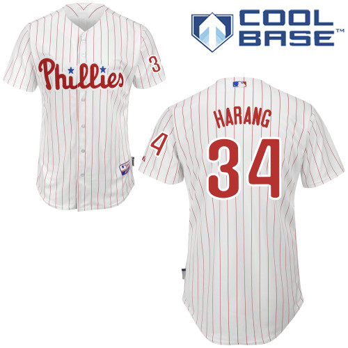 Philadelphia Phillies 2015#34 Harang Personalized Home White Jersey