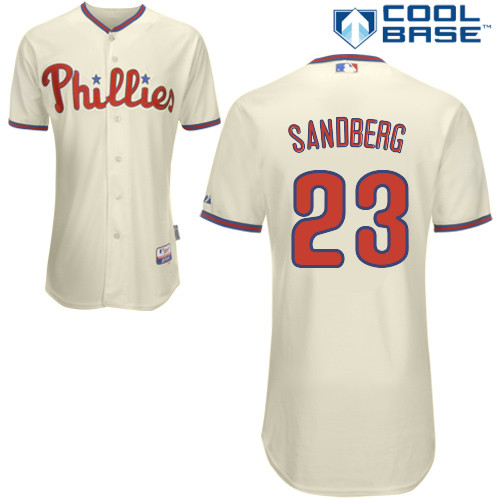 Philadelphia Phillies 2015#23 Sandberg Personalized Home Beige Jersey