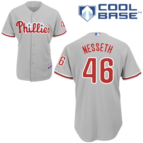 Philadelphia Phillies 2015#46 Nesseth Personalized Home Gray Jersey