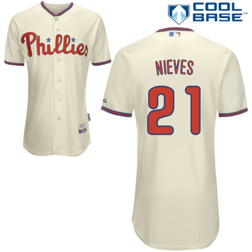 Philadelphia Phillies 2015#21 Nievs Personalized Home Beige Jersey