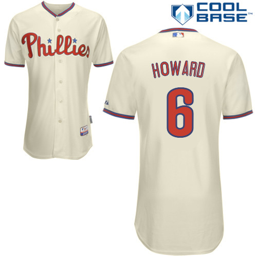 Philadelphia Phillies 2015#6 Howard Personalized Home Beige Jersey