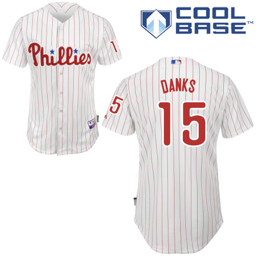 Philadelphia Phillies 2015#15 Danks Personalized Home White Jersey