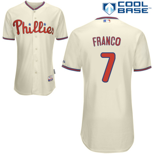 Philadelphia Phillies 2015#7 Franco Personalized Home Beige Jersey