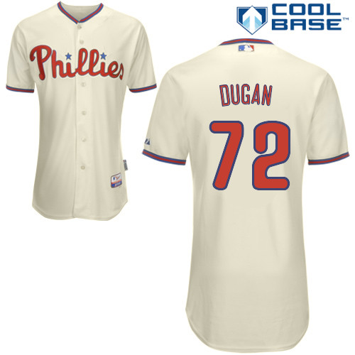 Philadelphia Phillies 2015#72 Dugan Personalized Home Beige Jersey