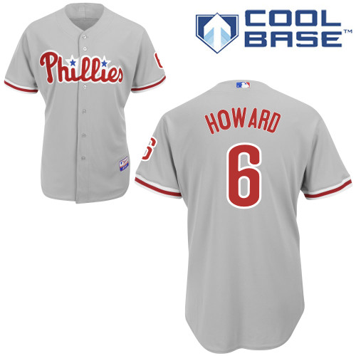 Philadelphia Phillies 2015#6 Howard Personalized Home Gray Jersey