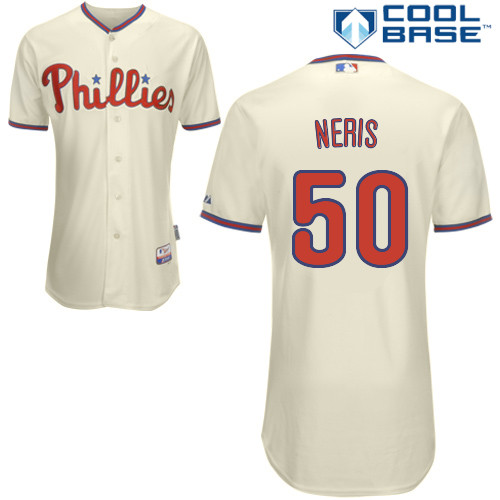 Philadelphia Phillies 2015#50 Neris Personalized Home Beige Jersey