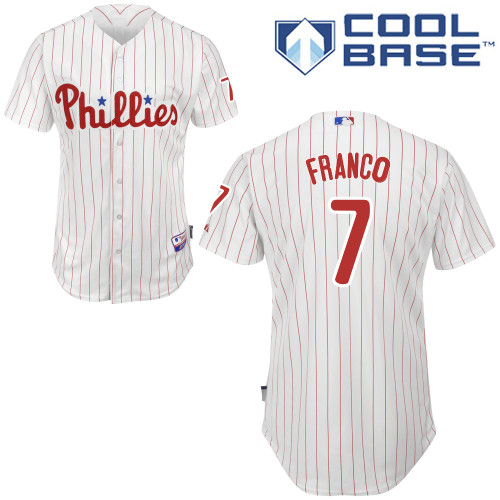 Philadelphia Phillies 2015#7 Franco Personalized Home White Jersey