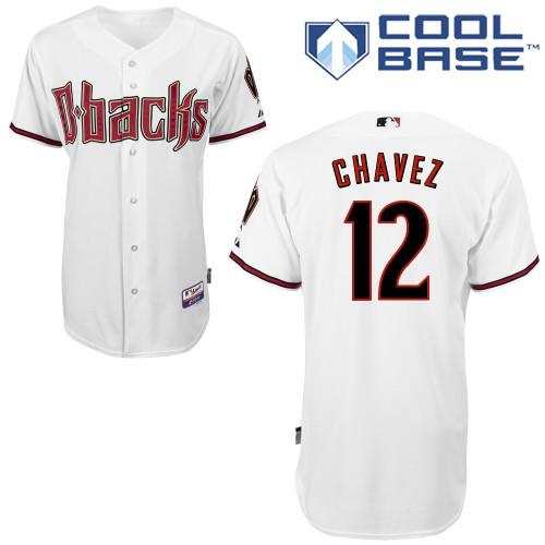 Arizona Diamondbacks #12 Chavez White Authentic Personalized Home cool Jersey