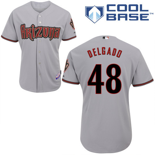 Arizona Diamondbacks #48 Delgado Grey Authentic Personalized Road cool Jersey