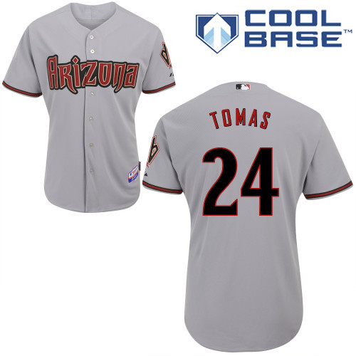 Arizona Diamondbacks #24 Tomas Grey Authentic Personalized Road cool Jersey