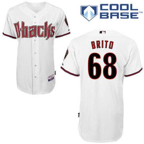 Arizona Diamondbacks #68 Brito White Authentic Personalized Home cool Jersey