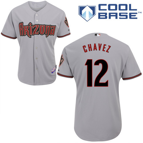 Arizona Diamondbacks #12 Chavez Grey Authentic Personalized Road cool Jersey