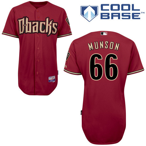 Arizona Diamondbacks #66 Munson Red Authentic Personalized Alternate cool Jersey