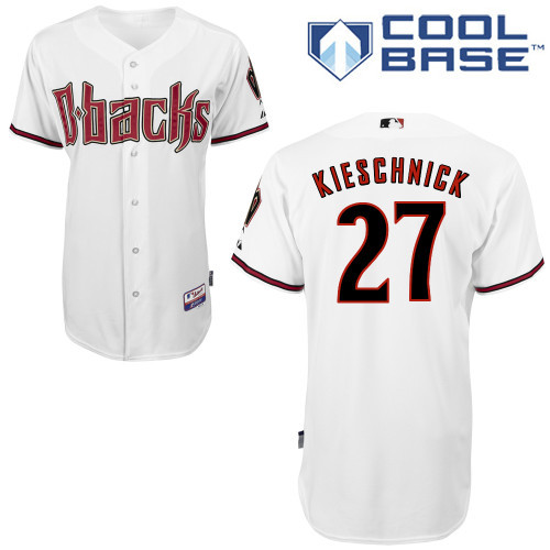 Arizona Diamondbacks #27 Kieschnick White Authentic Personalized Home cool Jersey