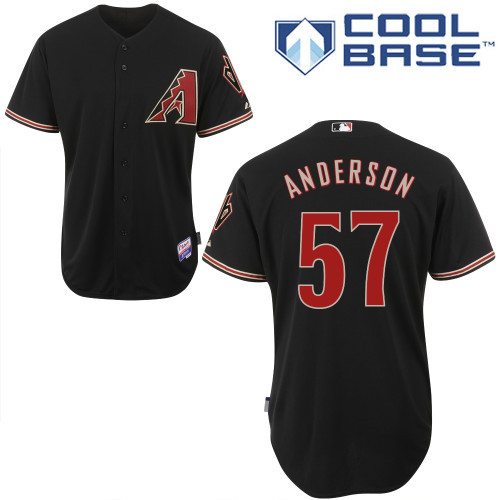 Arizona Diamondbacks #57 Anderson Black Authentic Personalized Alternate Home cool Jersey Arizona Diamondbacks #57 Anderson Black Authentic Personalized Alternate Home cool Jersey