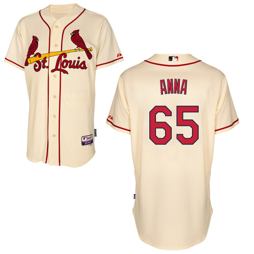 St.Louis Cardinals #65 Anna Beige  Baseball Jersey