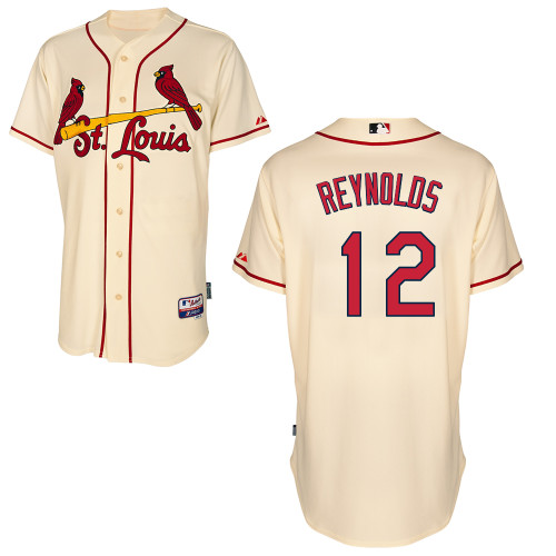 St.Louis Cardinals #12 Reynolds Beige Baseball Jersey St.Louis Cardinals #12 Reynolds Beige Baseball Jersey