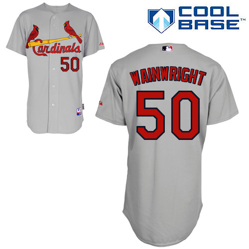 St.Louis Cardinals #50 Wainwright Gray Baseball Jersey St.Louis Cardinals #50 Wainwright Gray Baseball Jersey