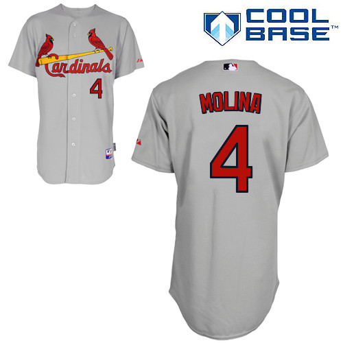 St.Louis Cardinals #4 Molina Gray  Baseball Jersey