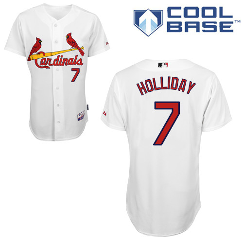 St.Louis Cardinals #7 Holliday White Baseball Jersey St.Louis Cardinals #7 Holliday White Baseball Jersey