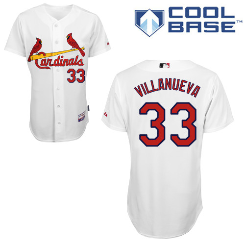 St.Louis Cardinals #33 Villanueva White  Baseball Jersey