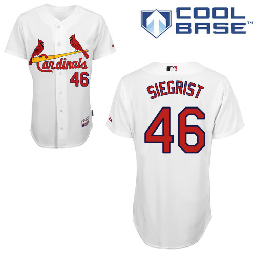 St.Louis Cardinals #46 Siegrist White Baseball Jersey St.Louis Cardinals #46 Siegrist White Baseball Jersey