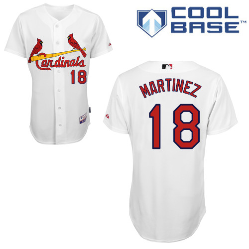 St.Louis Cardinals #18 Martinez White Baseball Jersey St.Louis Cardinals #18 Martinez White Baseball Jersey
