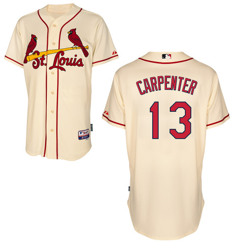 St.Louis Cardinals #13 Carpenter Beige Baseball Jersey St.Louis Cardinals #13 Carpenter Beige Baseball Jersey