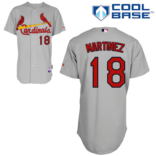 St.Louis Cardinals #18 Martinez Gray Baseball Jersey St.Louis Cardinals #18 Martinez Gray Baseball Jersey