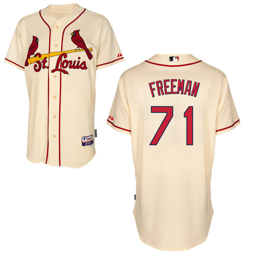 St.Louis Cardinals #71 Freeman Beige Baseball Jersey St.Louis Cardinals #71 Freeman Beige Baseball Jersey